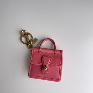 Coach Mini Willis Bag Charm Taffy Pink